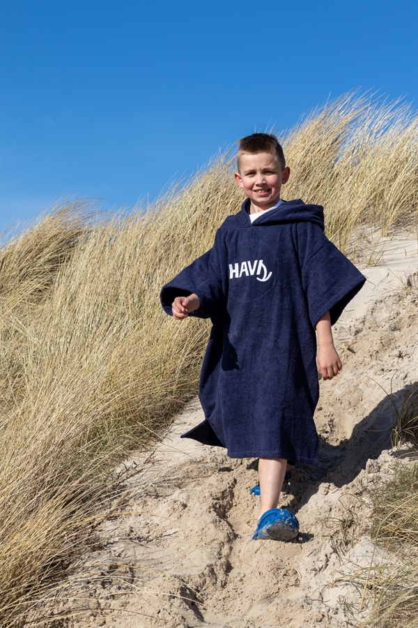HAVS Junior Poncho Towel - Navy